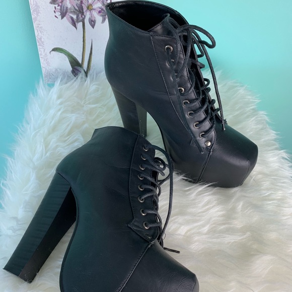 Herstyle black platform booties - Picture 2 of 8